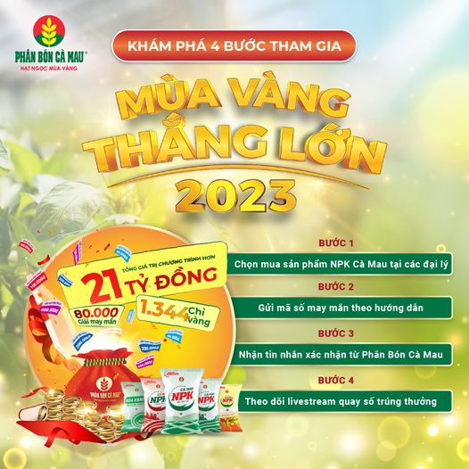 NPK Cà Mau Cho Mùa Vàng Thêm Giải Thưởng Lại Càng Vui