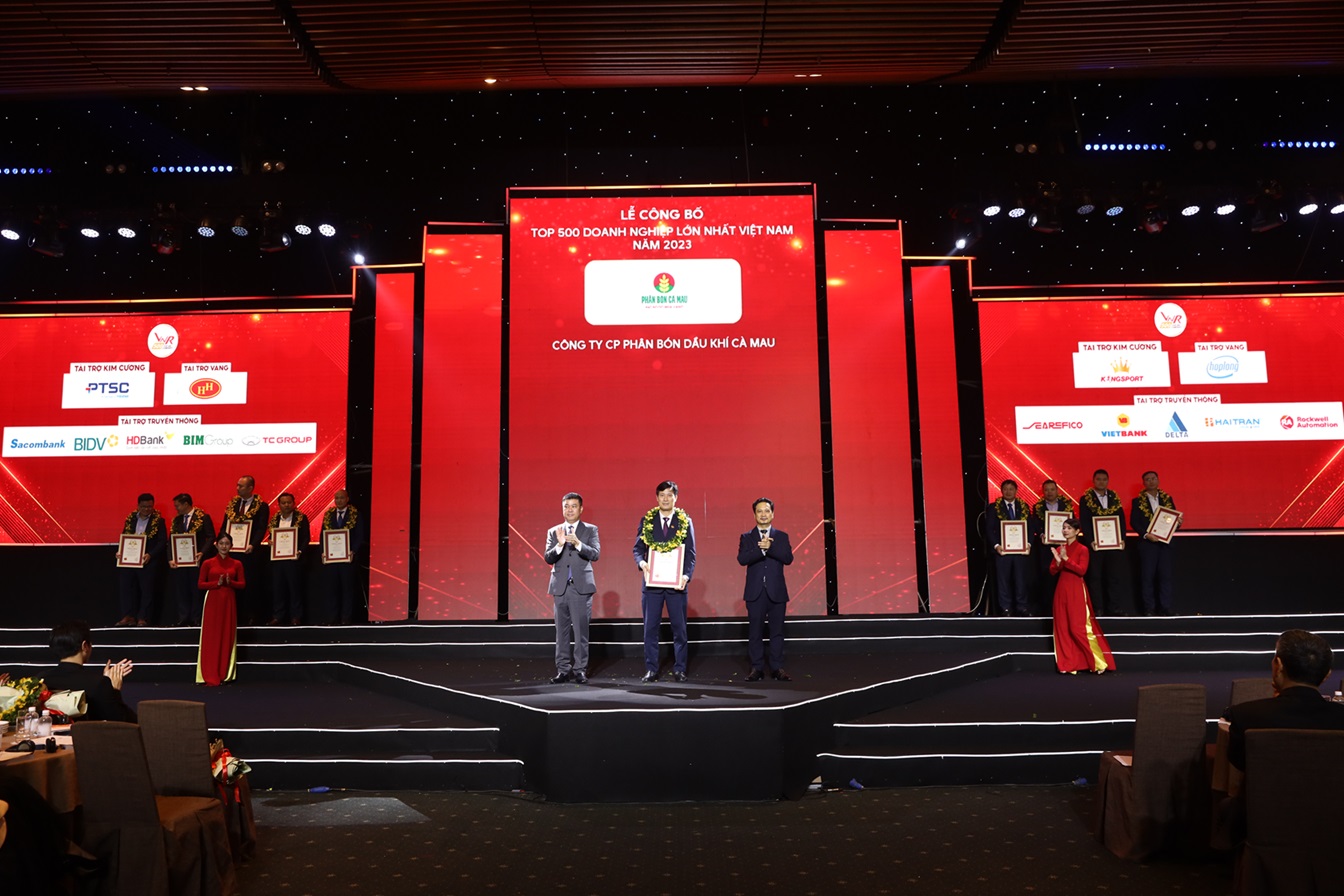 Phân Bón Cà Mau Lần Thứ Ba Liên Tiếp Được Vinh Danh Top 500 Doanh Nghiệp Lớn Nhất Việt Nam